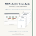 RKM Productivity System Bundle | Excel Dashboard + Printable Companion System
