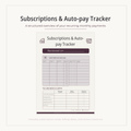 Subscriptions & Auto-Pay Tracker (Printable PDF) | A simple place to track recurring payments before they sneak up on you.