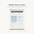 Weekly Finance Tracker (Printable PDF) | A simple weekly reset for bills, spending, and savings.