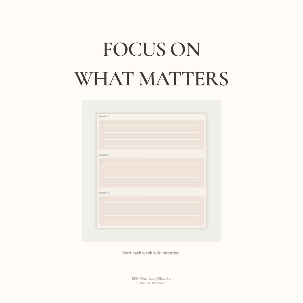 Calm Life Weekly Planner | Undated Minimal Weekly Planning System