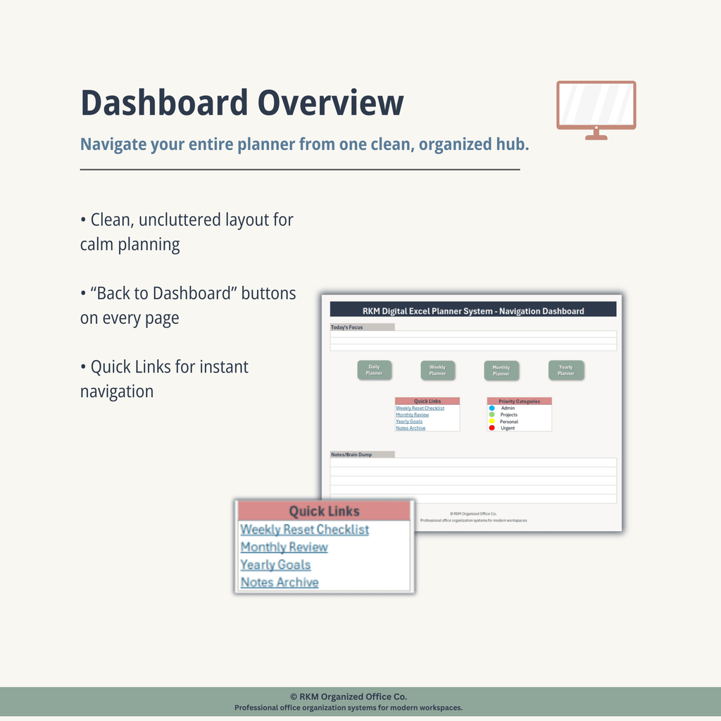 RKM Digital Excel Planner System