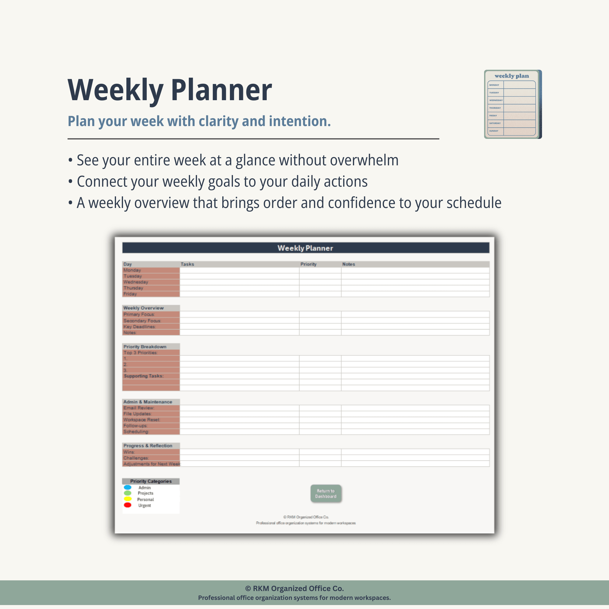 RKM Digital Excel Planner System