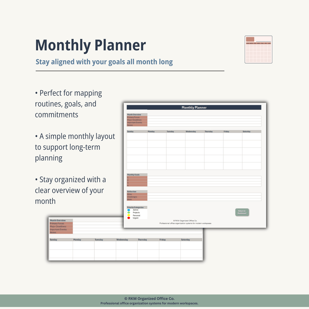 RKM Digital Excel Planner System
