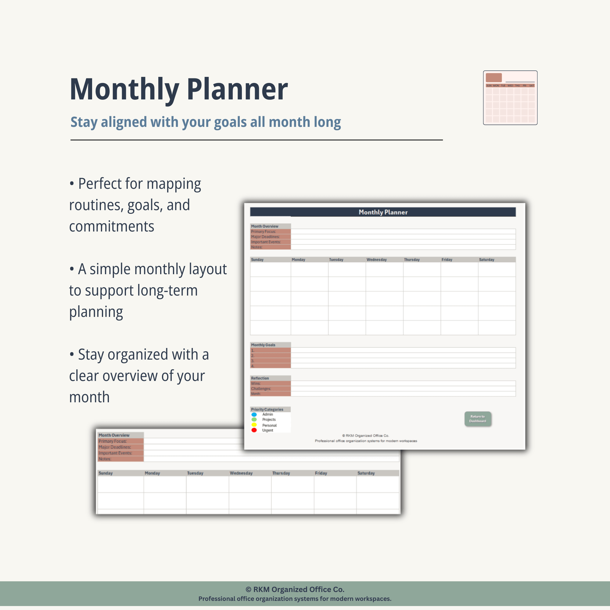 RKM Digital Excel Planner System
